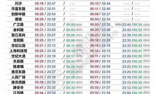 上海汽车时刻表_十字到上海汽车时刻表