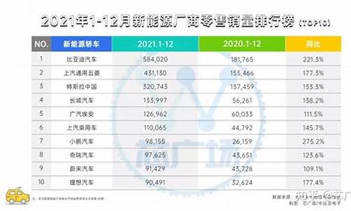 新能源汽车销量排行榜20242月_新能源汽车销量排行榜2021年4月